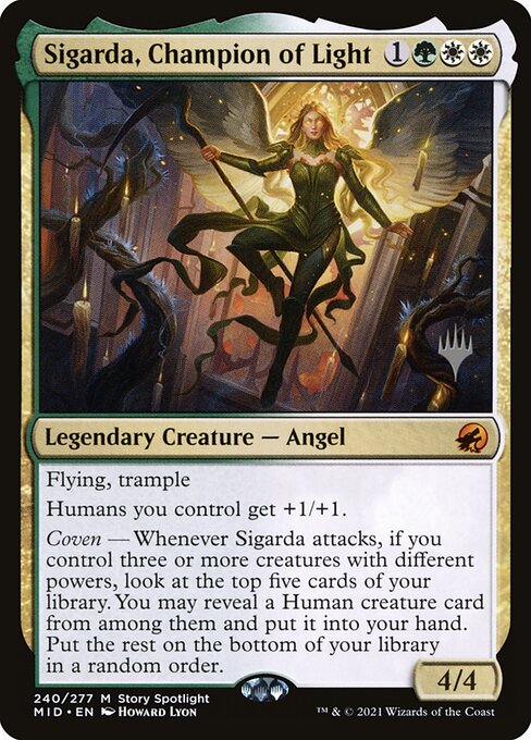 Sigarda, Champion of Light (240p) [Innistrad: Midnight Hunt Promos]