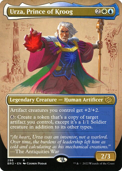 Urza, Prince of Kroog (296) [The Brothers' War] [Borderless]