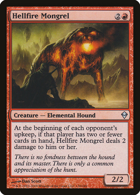 Hellfire Mongrel (130) [Zendikar]