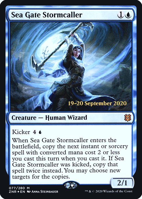 Sea Gate Stormcaller (77s) [Zendikar Rising Promos]
