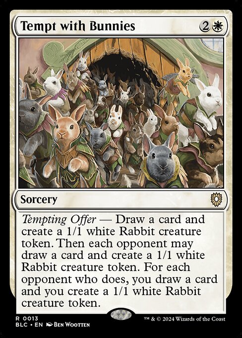 Tempt with Bunnies (13) [Bloomburrow Commander]
