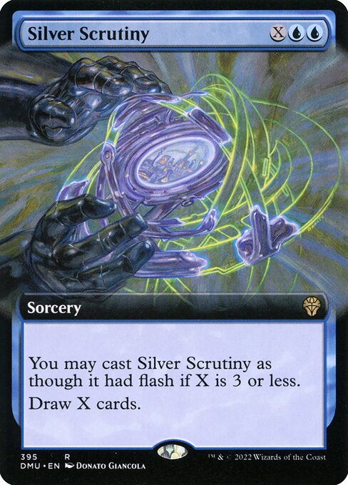 Silver Scrutiny (395) [Dominaria United] [Extended Art]