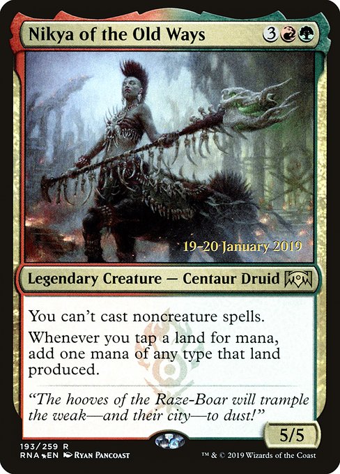 Nikya of the Old Ways (193s) [Ravnica Allegiance Promos]