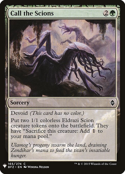 Call the Scions (BFZ-165) [The List]