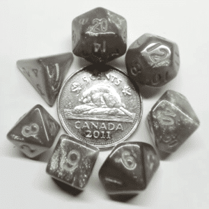 Mini Dice Stardust Gray With Silver image 0