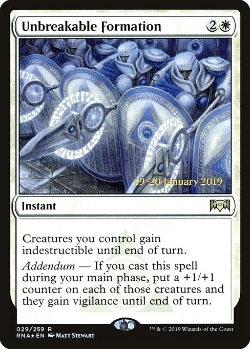 Unbreakable Formation (29s) [Ravnica Allegiance Promos]