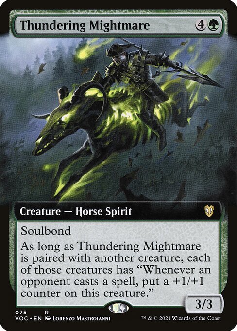 Thundering Mightmare (75) [Crimson Vow Commander] [Extended Art]