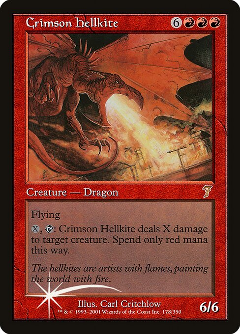 Crimson Hellkite (178★) [Seventh Edition]