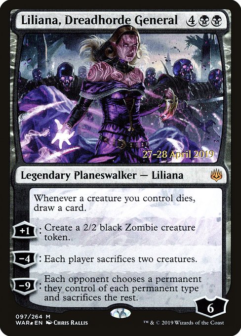 Liliana, Dreadhorde General (97s) [War of the Spark Promos]