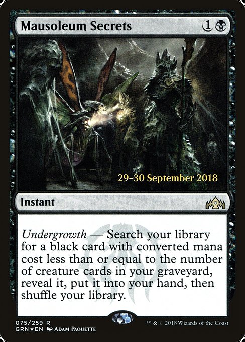 Mausoleum Secrets (75s) [Guilds of Ravnica Promos]