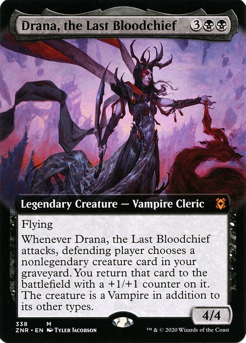 Drana, the Last Bloodchief (338) [Zendikar Rising] [Extended Art]