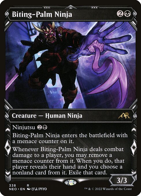 Biting-Palm Ninja (338) [Kamigawa: Neon Dynasty] [Showcase]