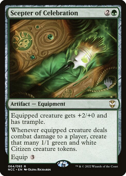 Scepter of Celebration (64p) [New Capenna Commander Promos]