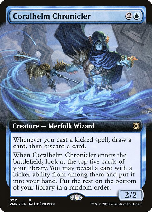 Coralhelm Chronicler (327) [Zendikar Rising] [Extended Art]