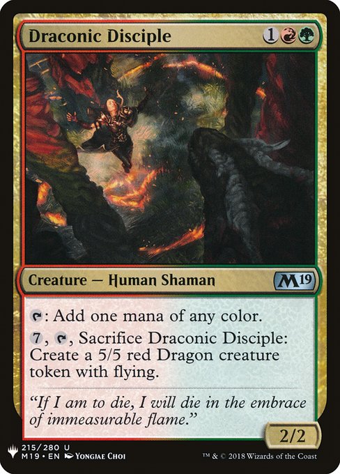 Draconic Disciple (M19-215) [The List]
