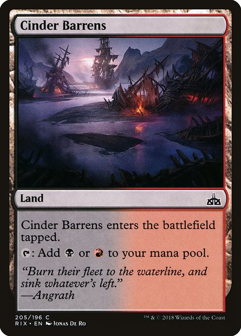 Cinder Barrens (205) [Rivals of Ixalan]