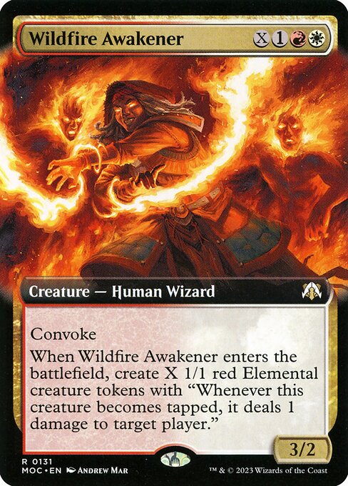 Wildfire Awakener (131) [March of the Machine Commander] [Extended Art]