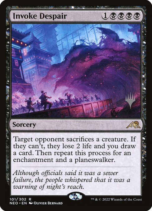 Invoke Despair (101p) [Kamigawa: Neon Dynasty Promos]
