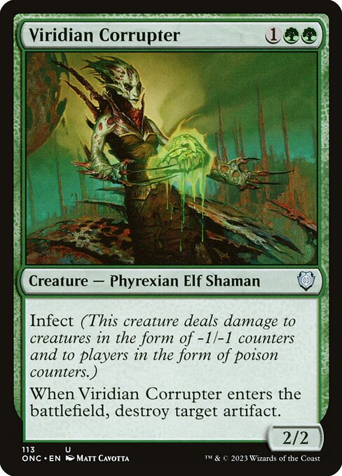 Viridian Corrupter (113) [Phyrexia: All Will Be One Commander]