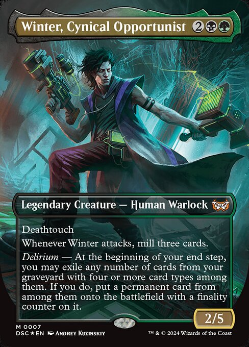 Winter, Cynical Opportunist (7) [Duskmourn: House of Horror Commander]