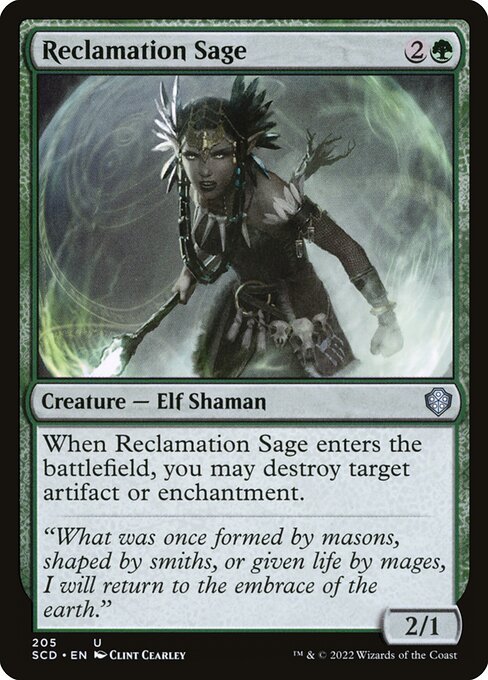 Reclamation Sage (205) [Starter Commander Decks]