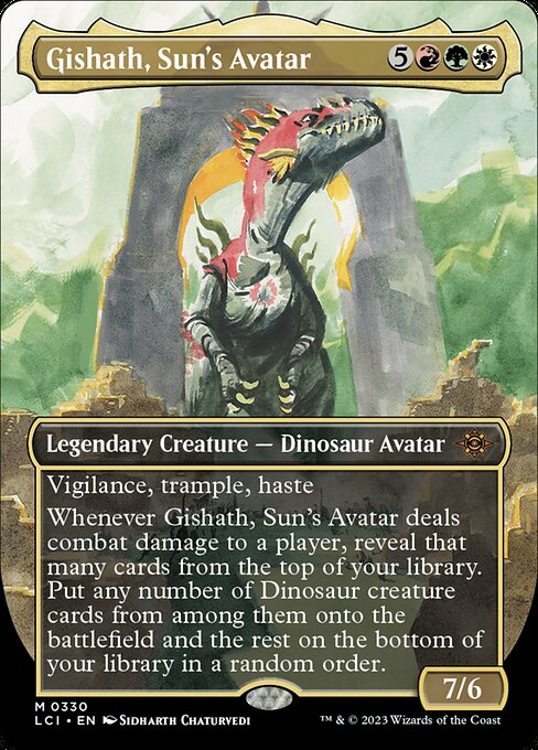 Gishath, Sun's Avatar (330) [The Lost Caverns of Ixalan] [Borderless]