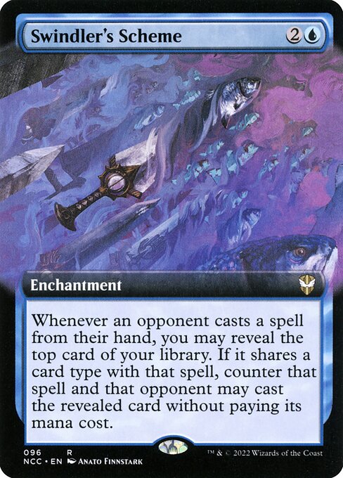 Swindler's Scheme (96) [New Capenna Commander] [Extended Art]