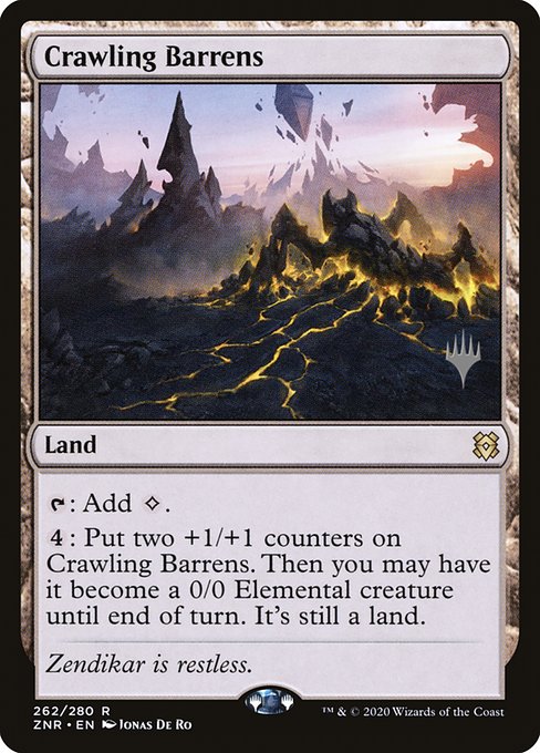 Crawling Barrens (262p) [Zendikar Rising Promos]