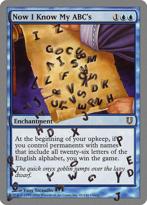 Now I Know My ABC's (41) [Unhinged]