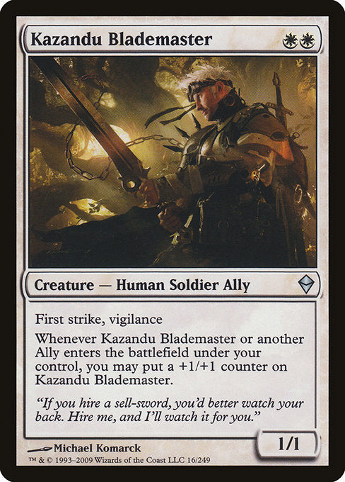 Kazandu Blademaster (16) [Zendikar]