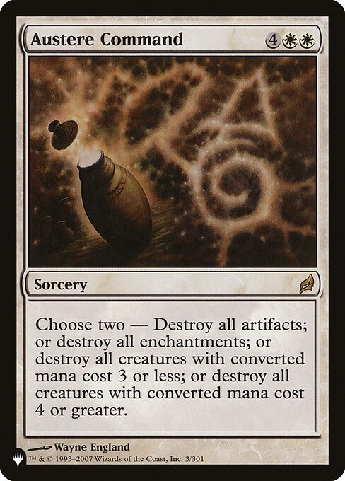 Austere Command (LRW-3) [The List]
