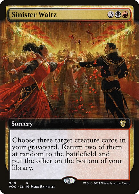 Sinister Waltz (68) [Crimson Vow Commander] [Extended Art]