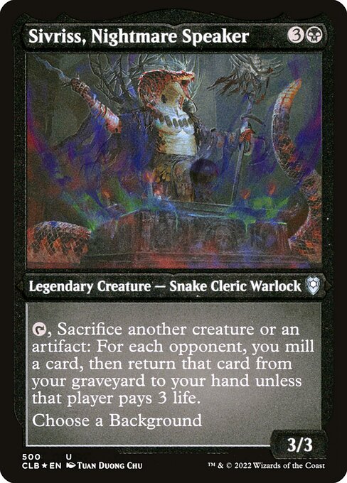 Sivriss, Nightmare Speaker (500) [Commander Legends: Battle for Baldur's Gate]