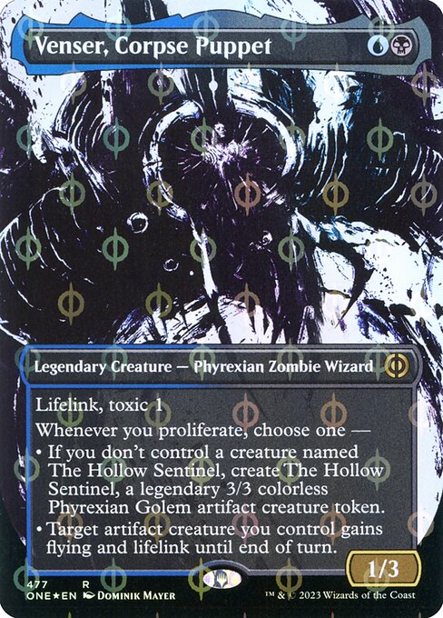 Venser, Corpse Puppet (477) [Phyrexia: All Will Be One] [Showcase, Borderless]