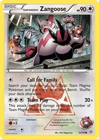 Team Magma's Zangoose (22/34) [Double Crisis]