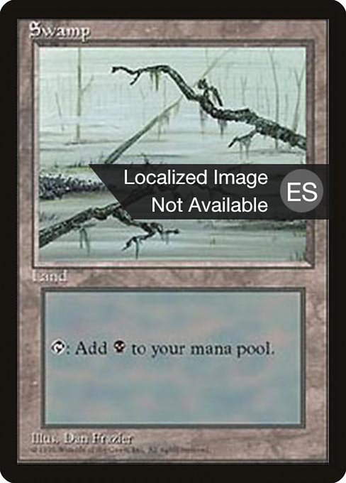 Swamp (372) [Fourth Edition Foreign Black Border]