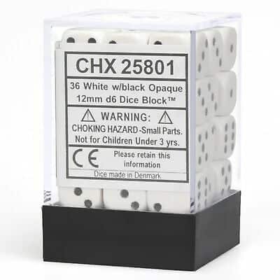 CHX25801 36D6  Opaque White / Black 12mm image 0