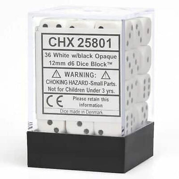 CHX25801 36D6  Opaque White / Black 12mm image 0