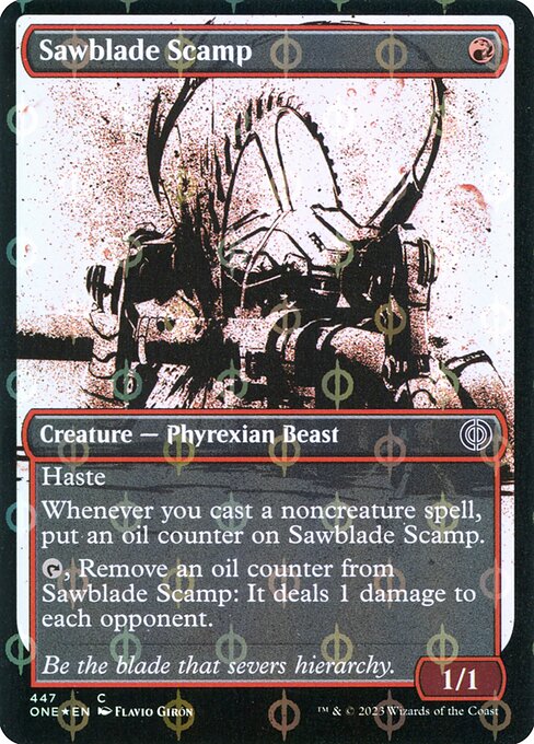 Sawblade Scamp (447) [Phyrexia: All Will Be One] [Showcase]