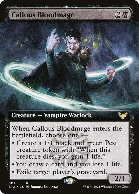 Callous Bloodmage (302) [Strixhaven: School of Mages] [Extended Art]