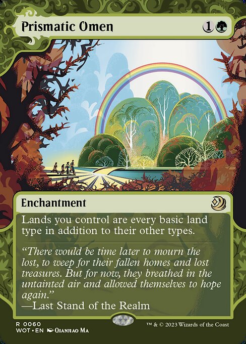 Prismatic Omen (60) [Wilds of Eldraine: Enchanting Tales] [Showcase, Borderless]