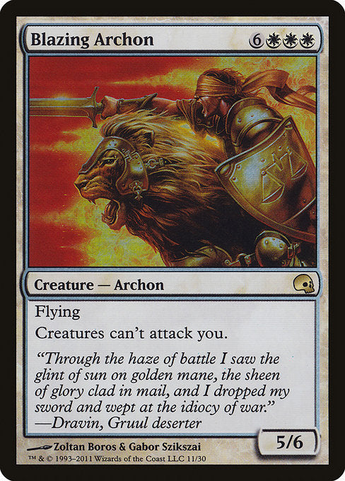 Blazing Archon (11) [Premium Deck Series: Graveborn]