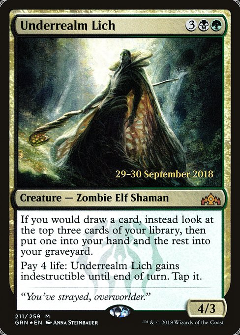 Underrealm Lich (211s) [Guilds of Ravnica Promos]