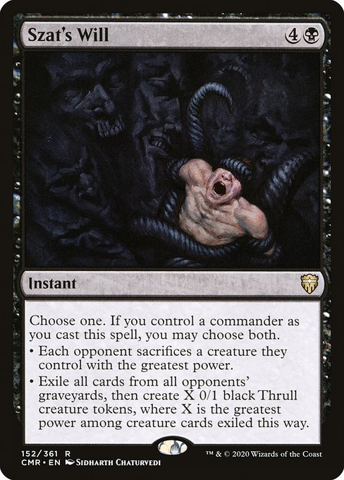 Szat's Will (152) [Commander Legends]