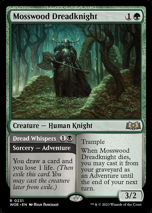 Mosswood Dreadknight // Dread Whispers (231) [Wilds of Eldraine]