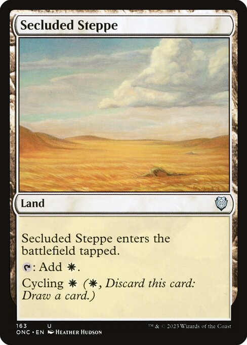 Secluded Steppe (163) [Phyrexia: All Will Be One Commander]