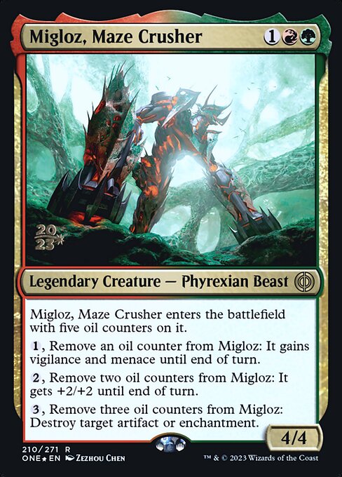 Migloz, Maze Crusher (210s) [Phyrexia: All Will Be One Promos]