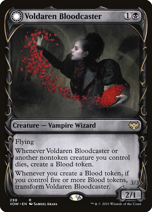Voldaren Bloodcaster // Bloodbat Summoner (298) [Innistrad: Crimson Vow] [Showcase]