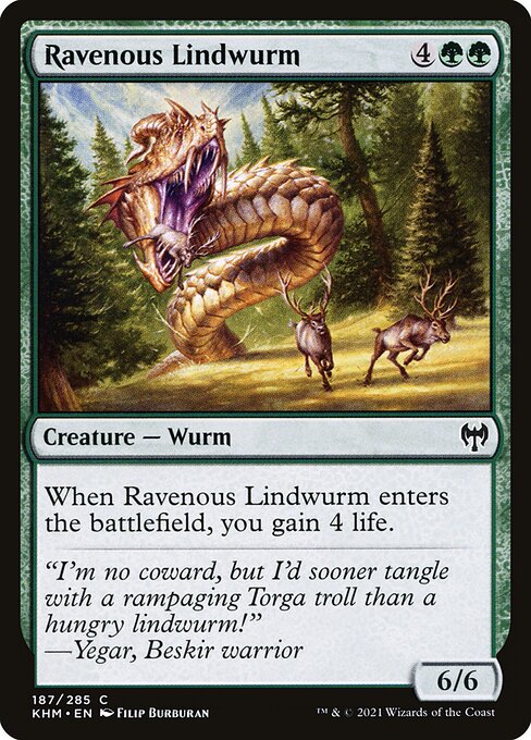 Ravenous Lindwurm (187) [Kaldheim]
