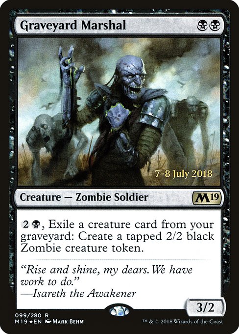 Graveyard Marshal (99s) [Core Set 2019 Promos]